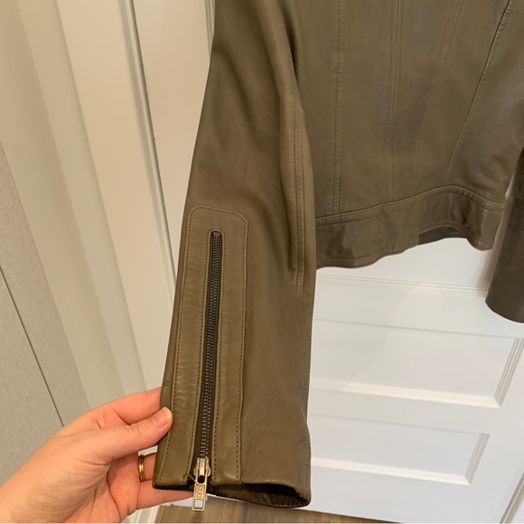 Mackage leather jacket in taupe, size S - Picture 8 of 14